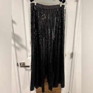 Lisa Rinna Black Sequin Pants Set
